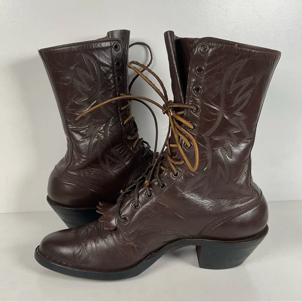 Custom Kiltie Packer Boots | Dark Brown | Men’s 9 D